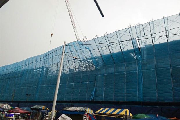 filet de sécurité du chantier