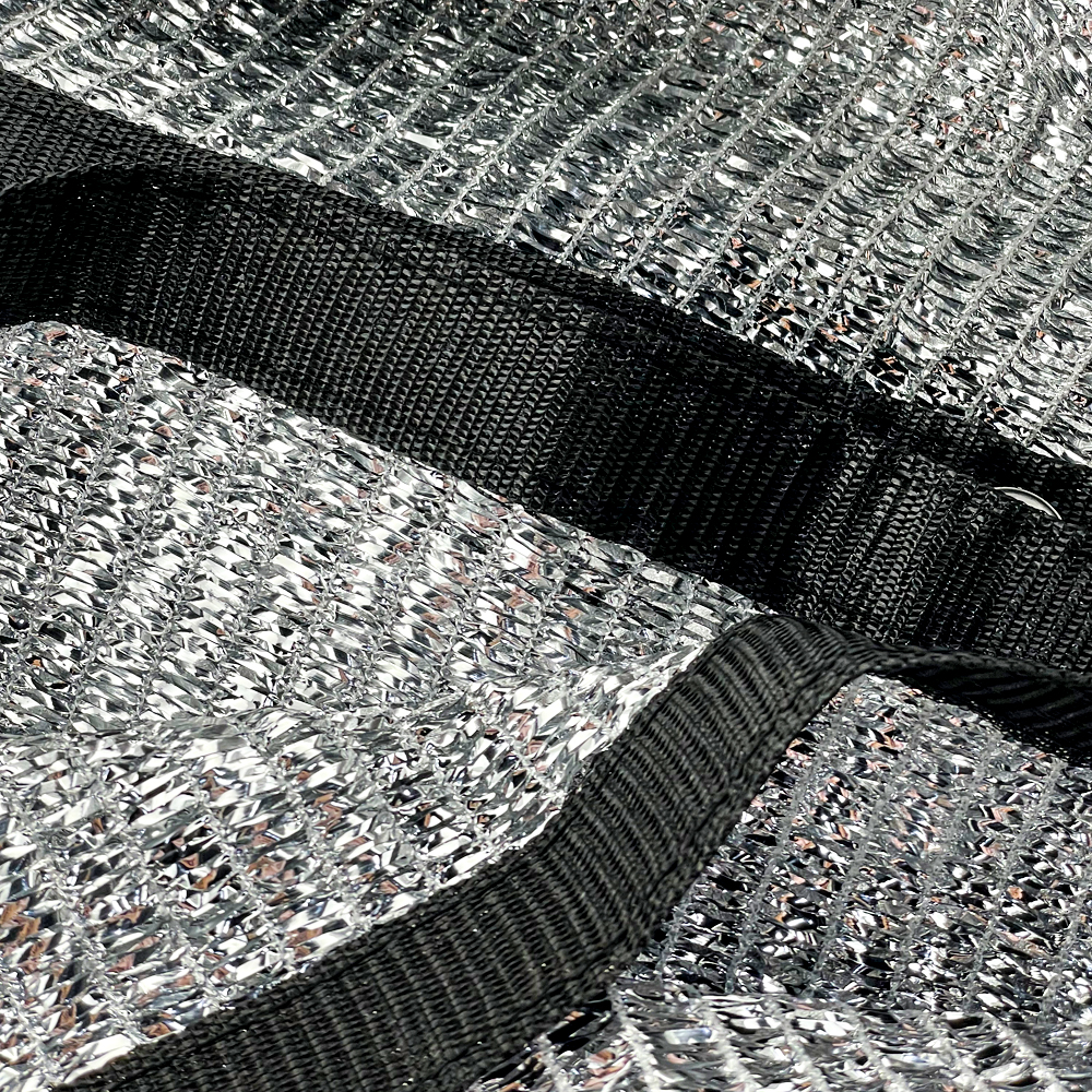 Filet d'ombrage solaire en tissu argenté UV, maille en papier d'aluminium pour voitures
