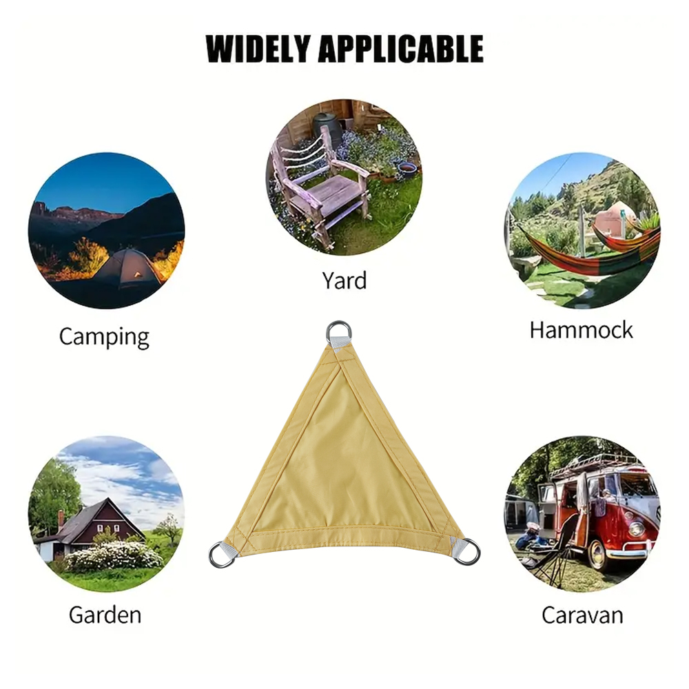 Polyester Yellow Sun Shade Sail avec anneau D pour les patios arrière