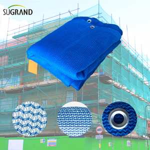 Filet de sécurité de bâtiment bleu de filet d'échafaudage de construction de HDPE 