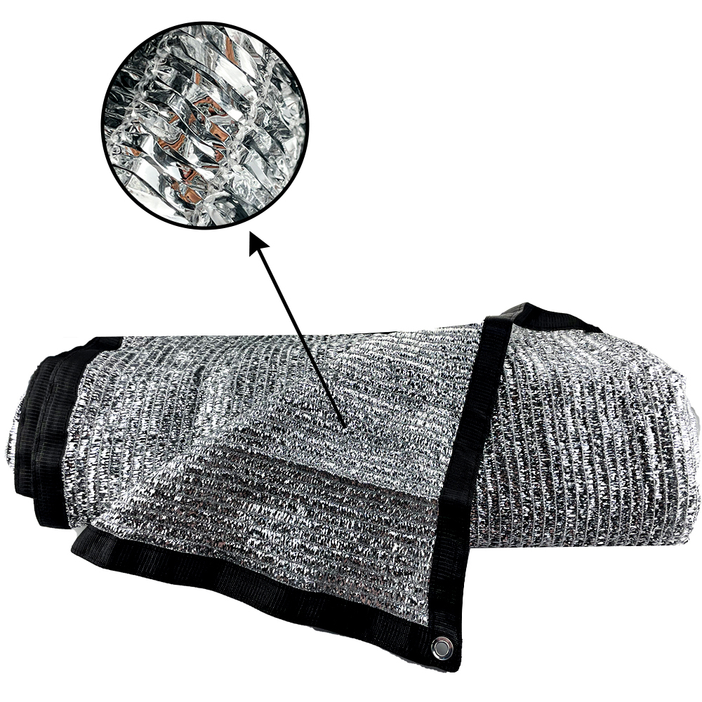 Filet d'ombrage solaire en tissu argenté UV, maille en papier d'aluminium pour voitures