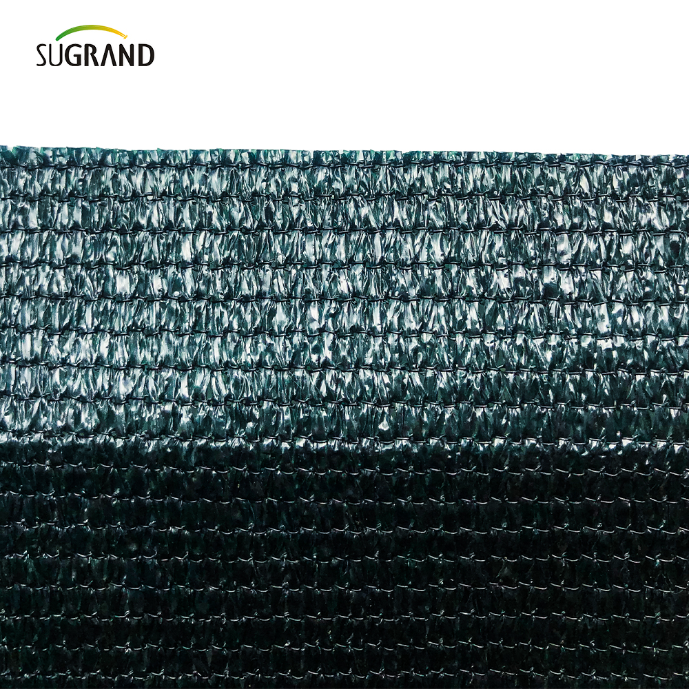 Filet d'ombrage mono ruban noir 160 g/m² vert foncé