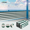 Filet de balcon en plastique à fil plat de haute qualité à 6 aiguilles marron et blanc coupe-vent bicolore